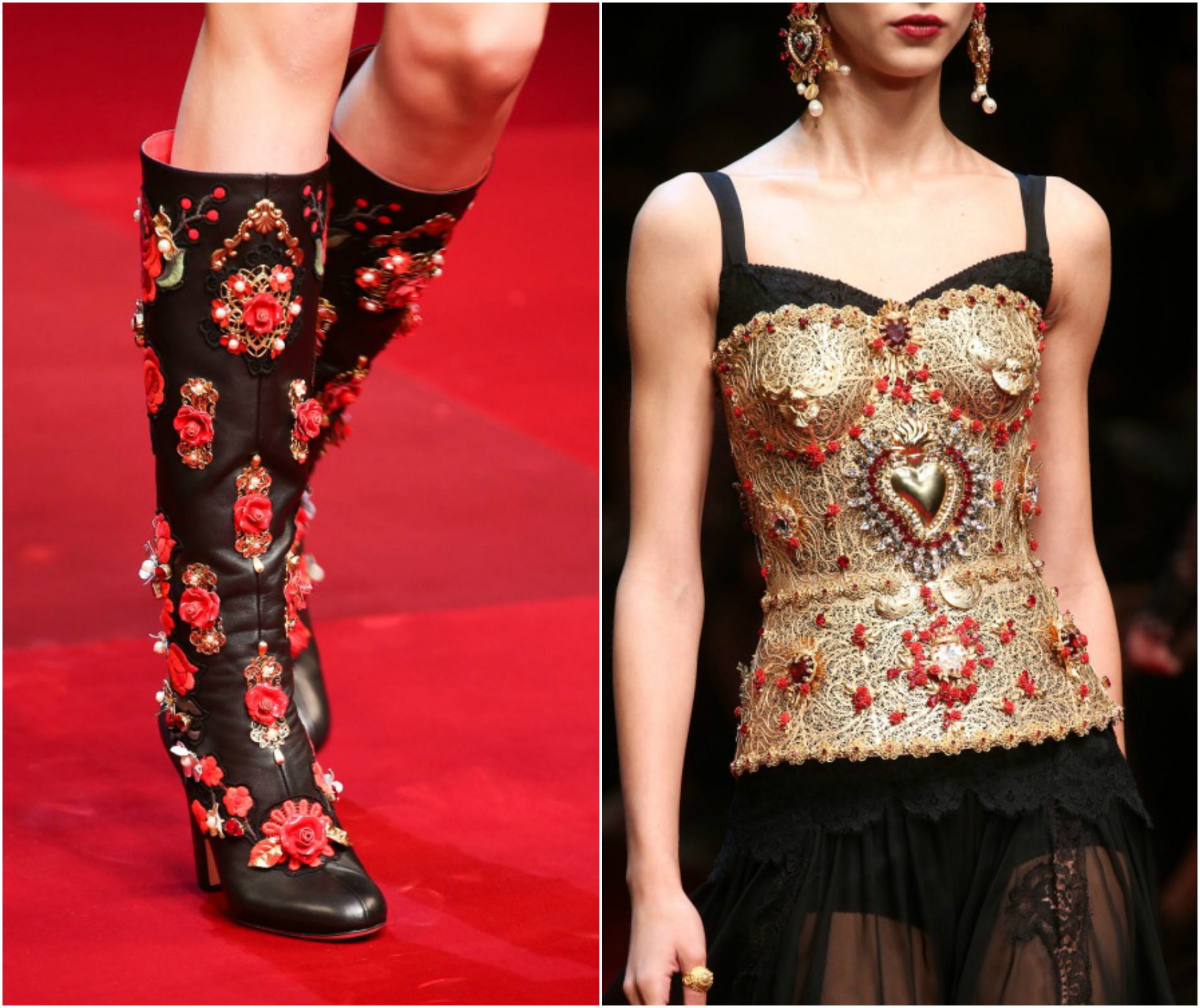 dolce gabbana thigh high boots ss15 sacred heart