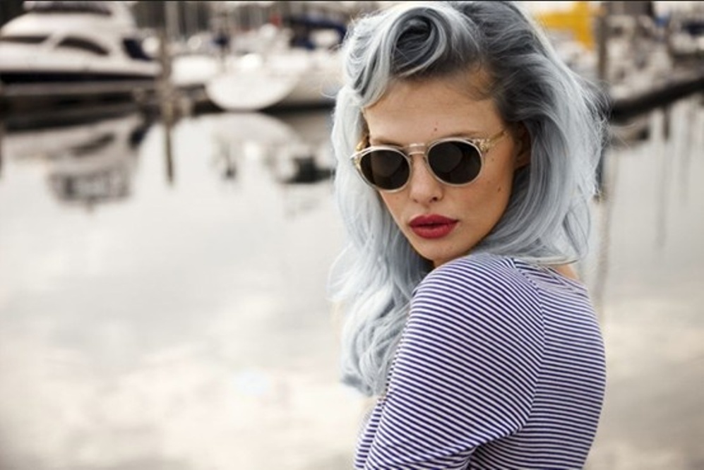 3. 10 Stunning Grey Hair with Blue Streaks Hairstyles - wide 7