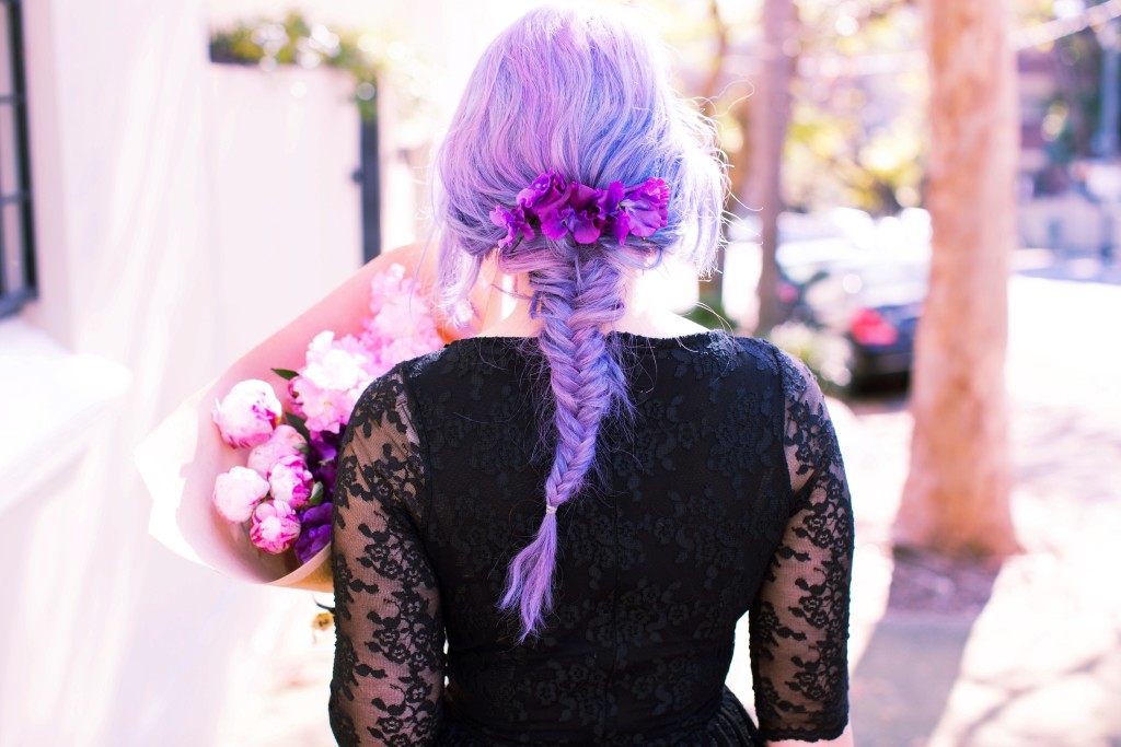 emiunicorn fishtail purple pastel hair