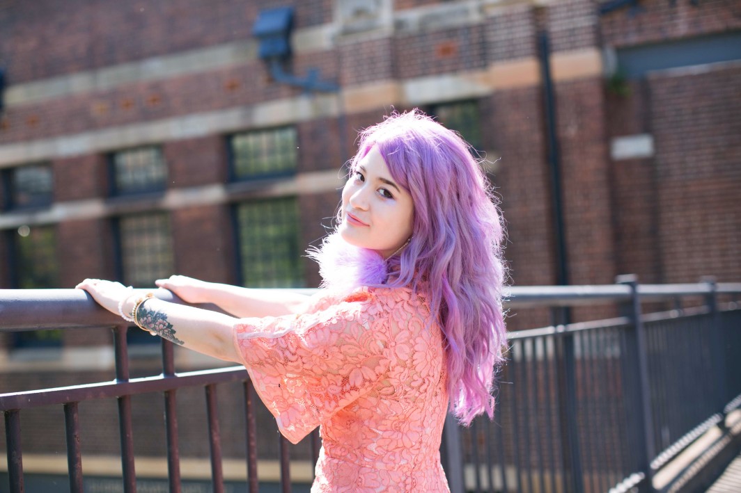 emi unicorn purple hair blogger
