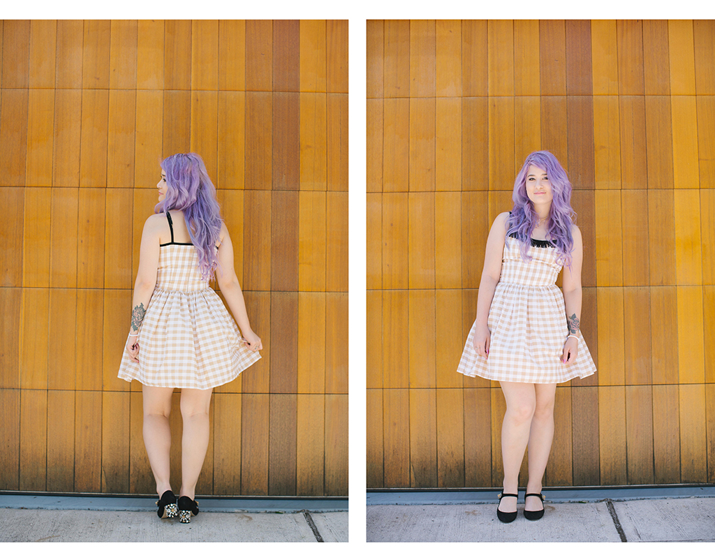 Gingham emiunicorn.com Purple pastel hair 1